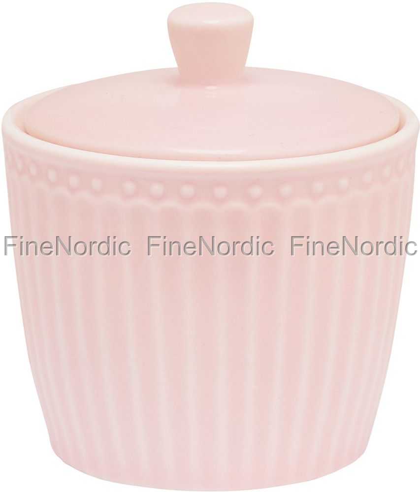 Sucrière En Porcelaine Greengate Alice - Blanc - 9 X 10 Cm - Élégant Pour Le Petit Déjeuner