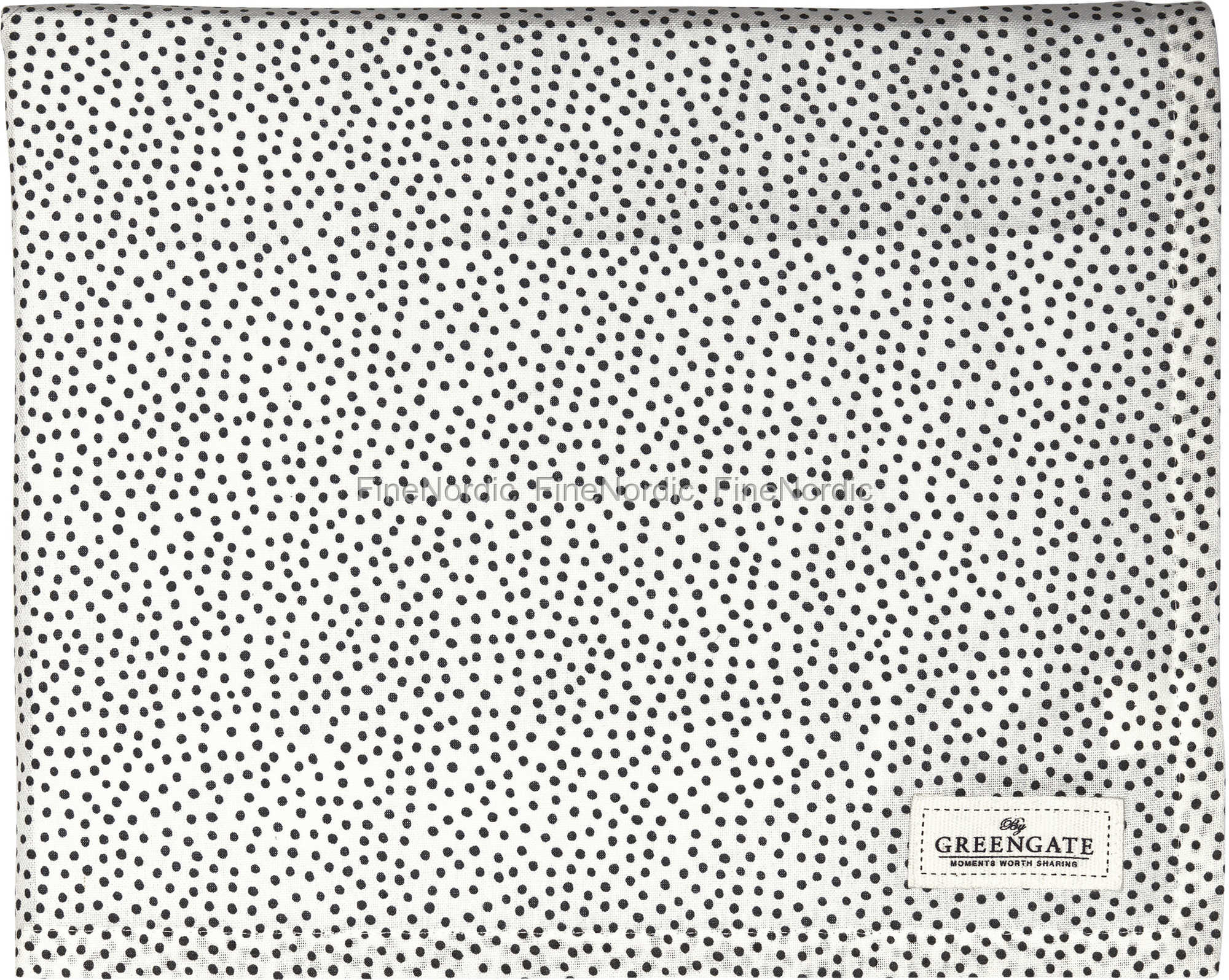 GreenGate Tablecloth Dot Black 250 x 145 cm