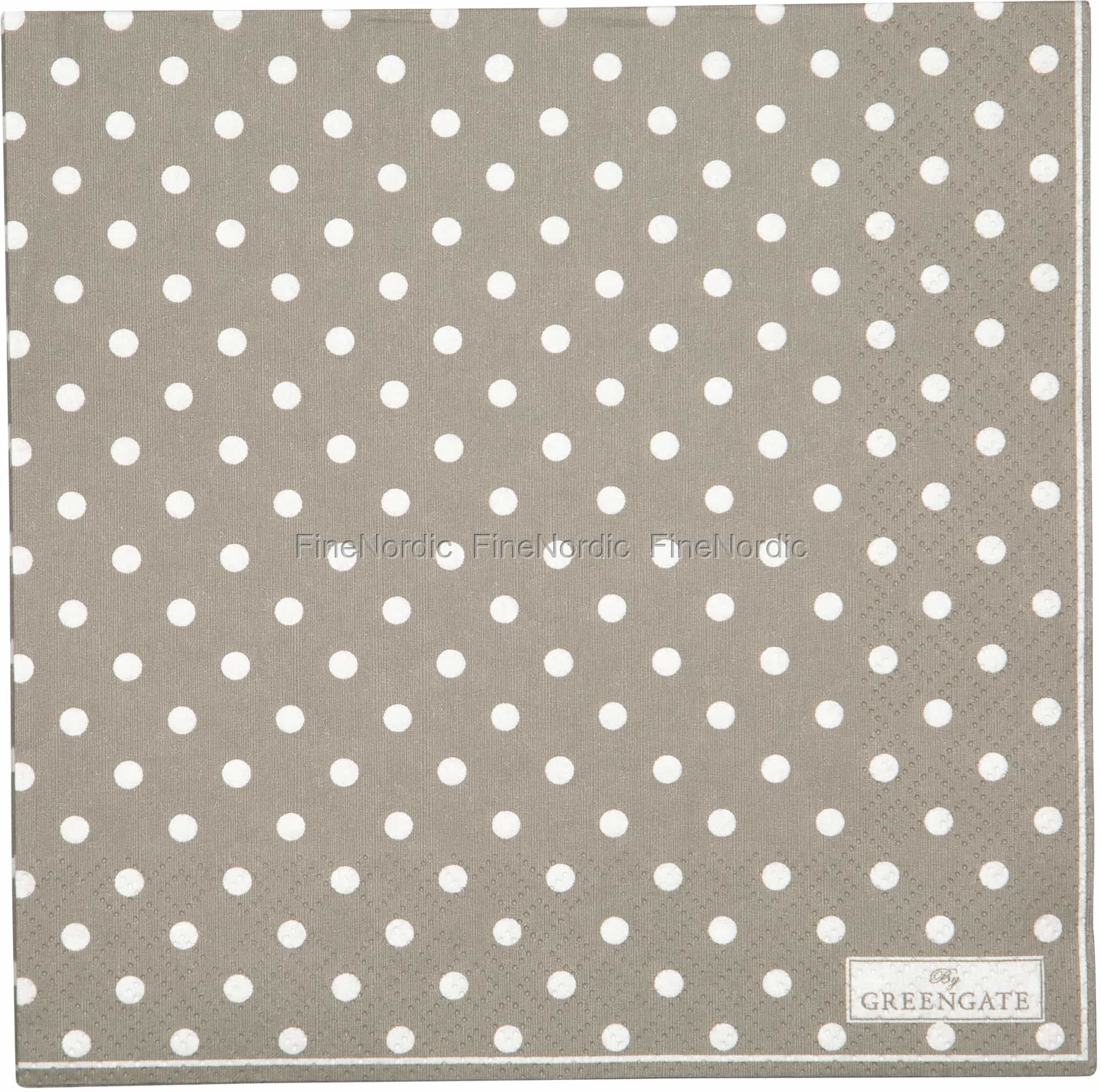 GreenGate Paper Napkins Spot Grey Large 20 pcs