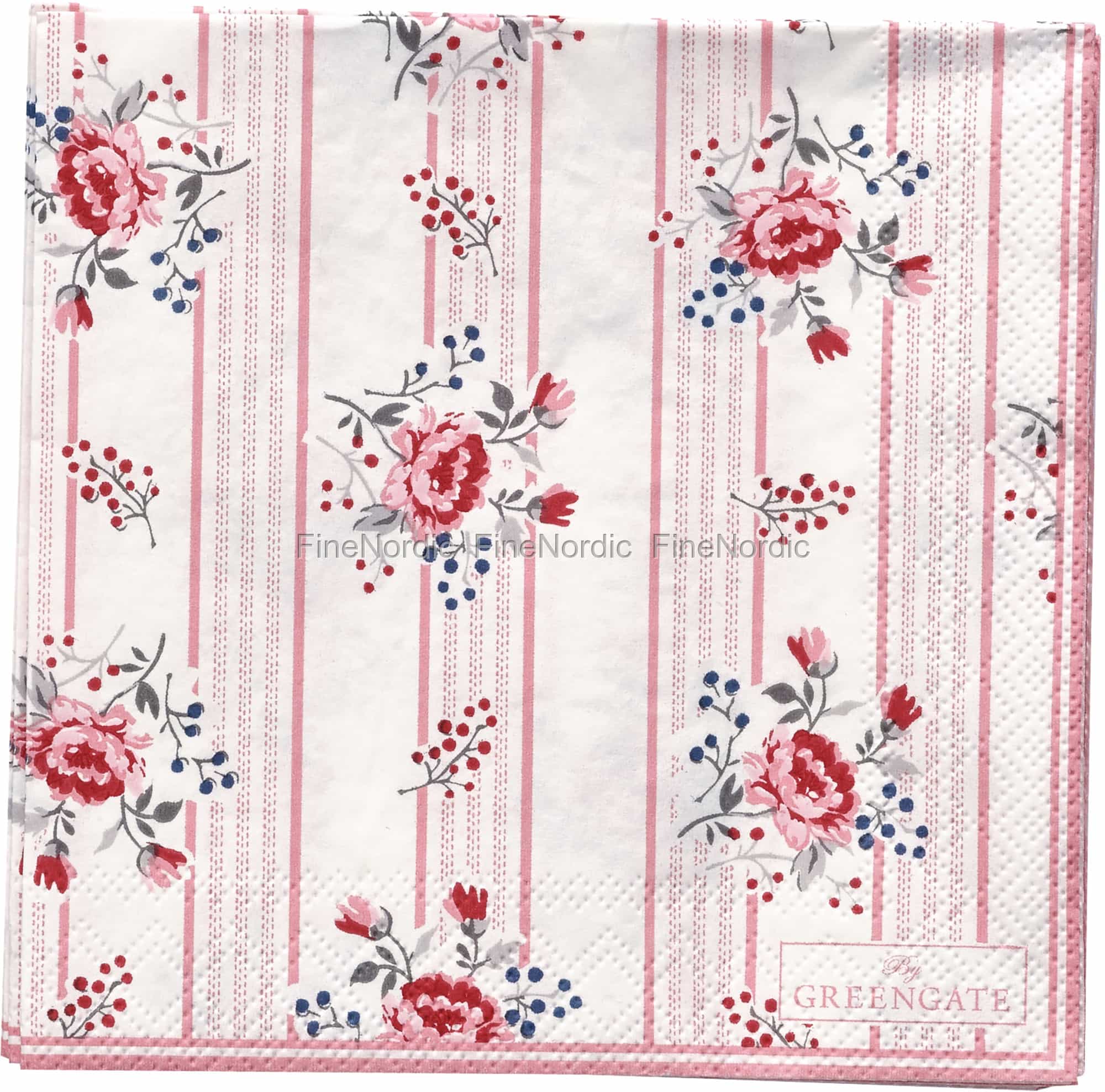 GreenGate Paper Napkins Fiona Pale Pink Small 20 pcs