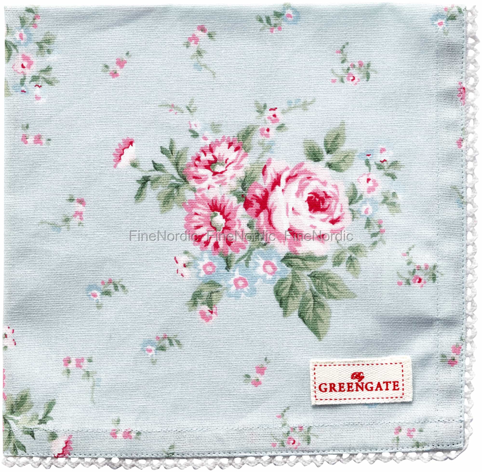 GreenGate Cloth Napkin with Lace Marley Pale Blue Limited Edition