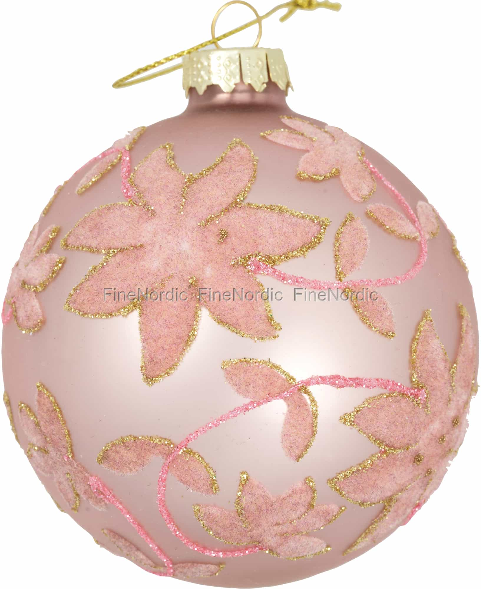 dusty rose christmas ornaments