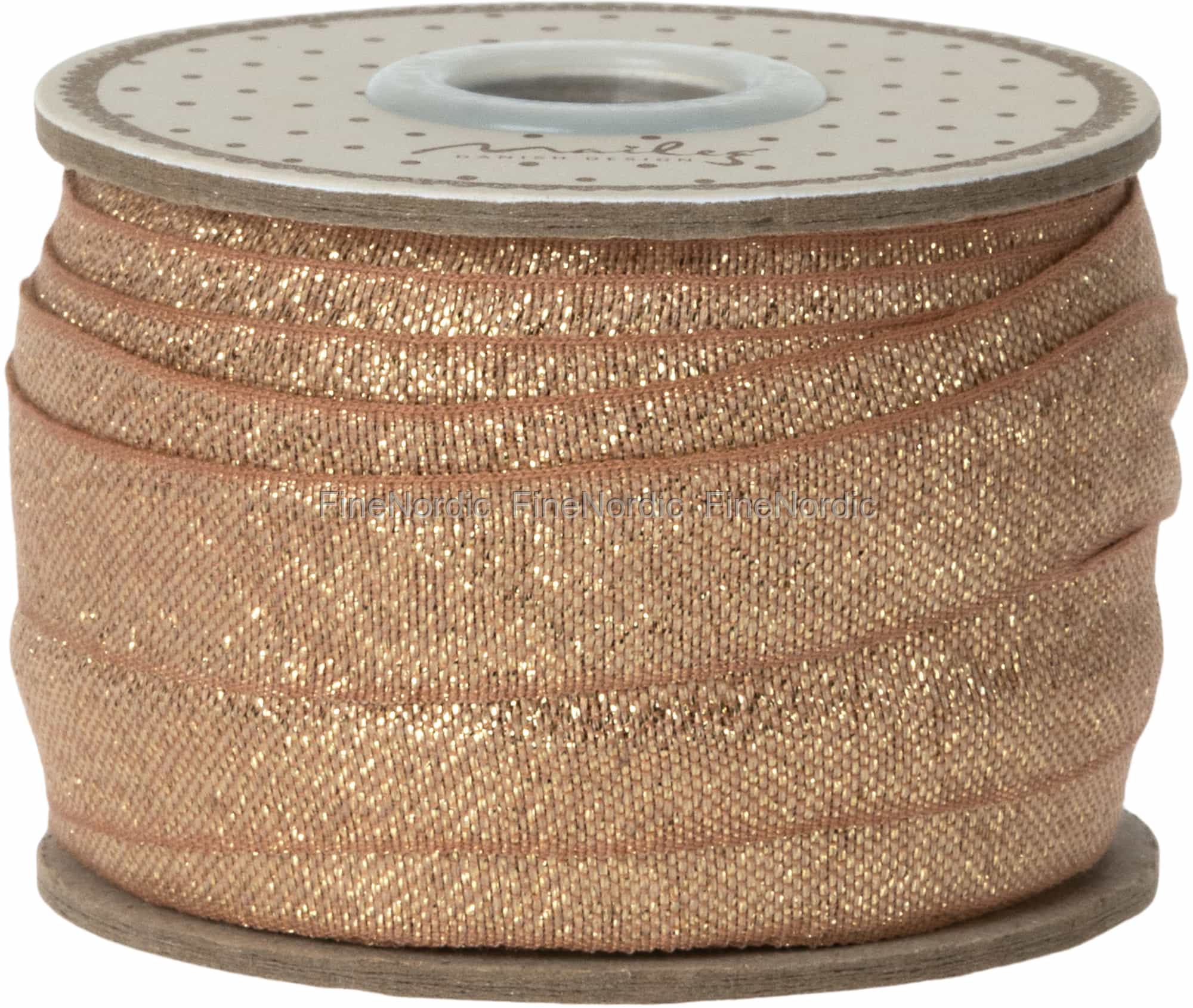 Mailing Ribbon Maileg Ribbon on Roll Vintage Rose/Gold 20 m