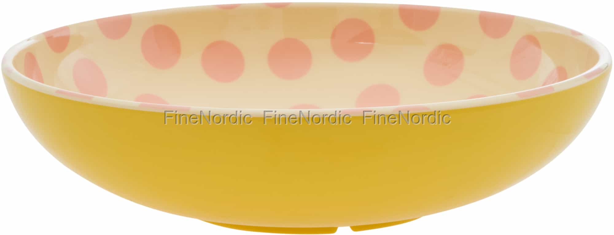 Rice Melamine Salad Bowl New Shape Pink Dots