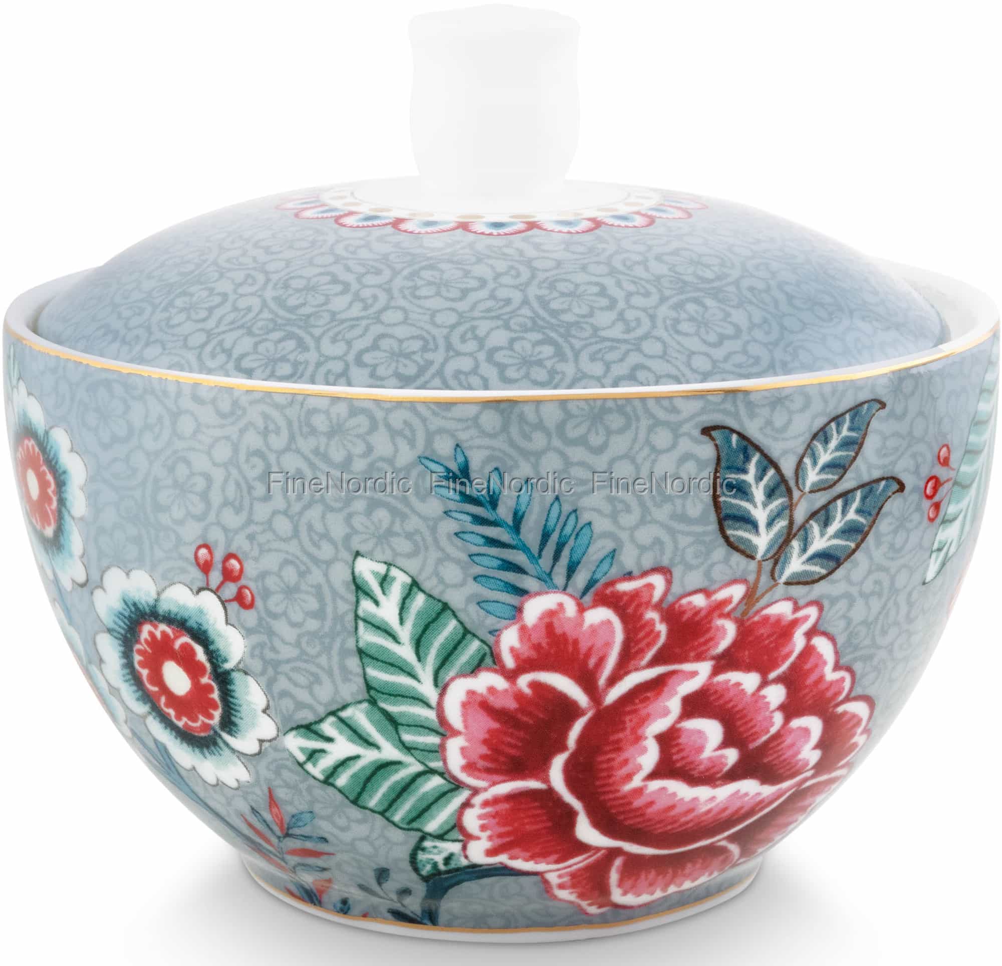 Pip Studio Sugar Bowl Flower Festival Light Blue