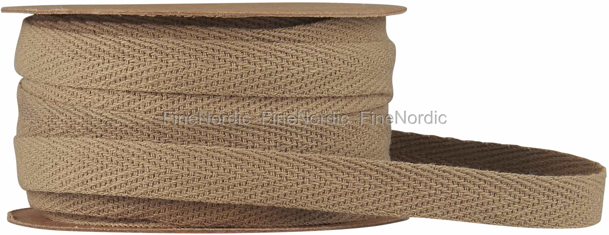 Ib Laursen Cotton Ribbon on Spool 5 m Ash Linen