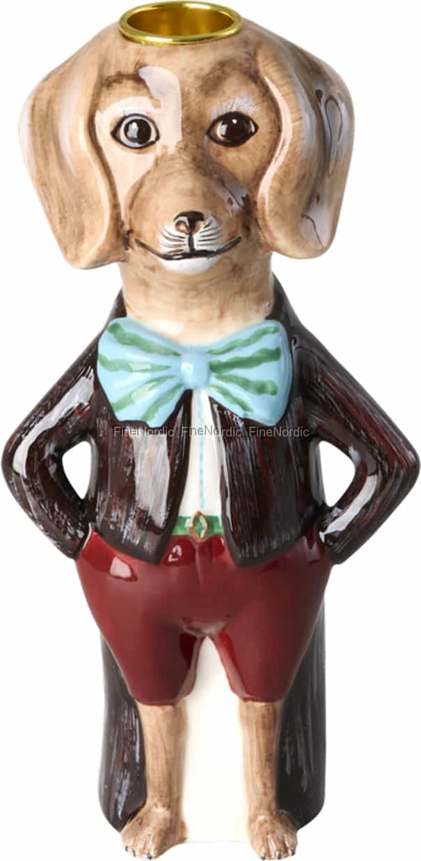 Ceramic Candleholder - Dog Shape 