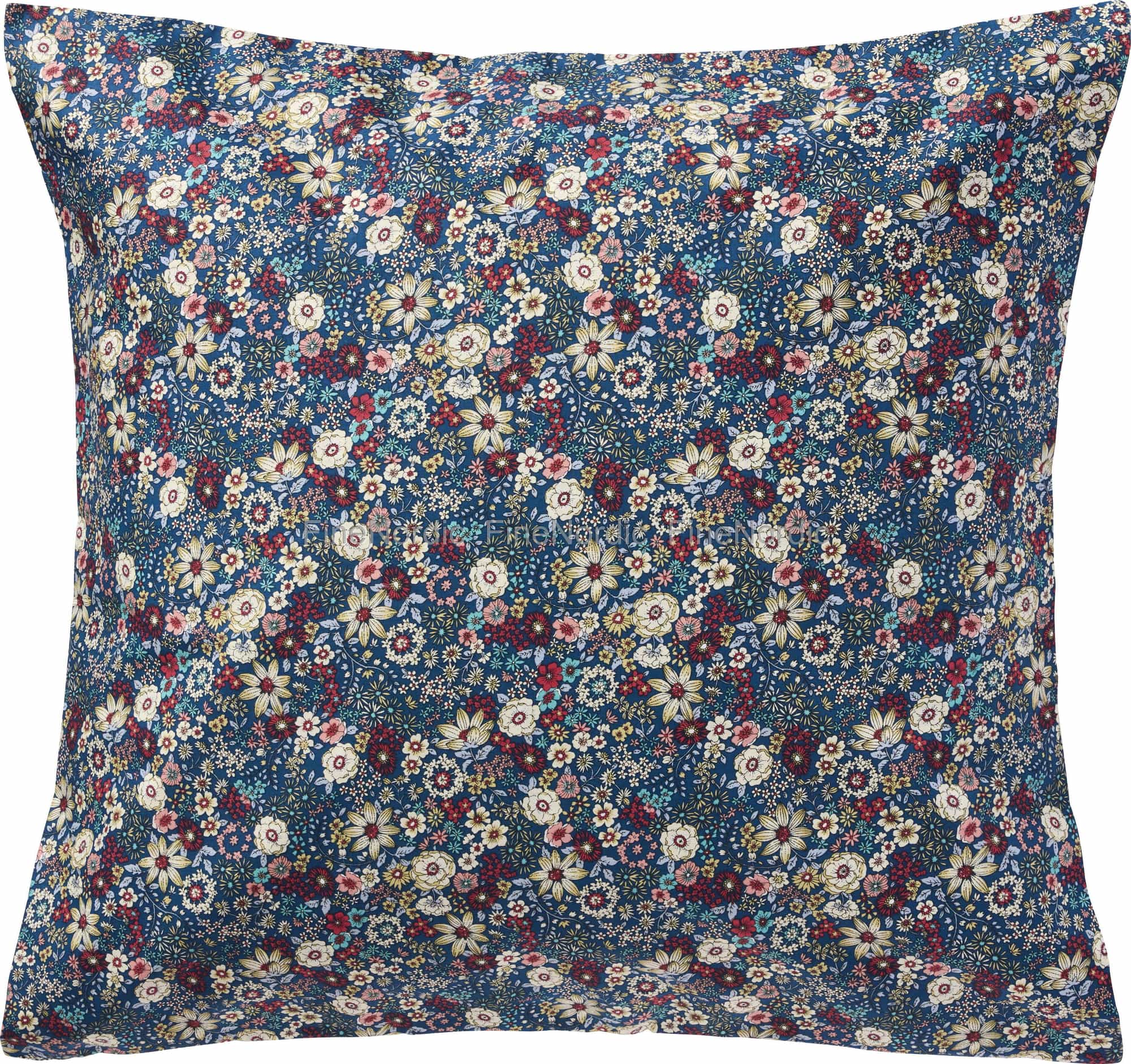 Ib Laursen Cushion Cover - Blue with Off White, Red, Blue and Light ...